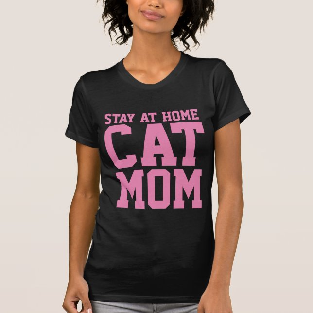 Camisetas para mamá de gato EN CASA (Anverso)