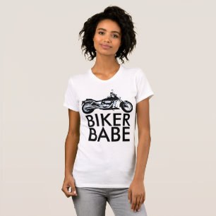 Camisetas para motocicletas para damas, BIKER BABE