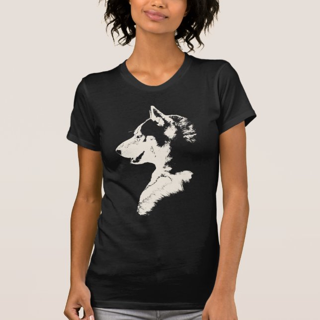 Camisetas para mujer del arte del perro (Anverso)