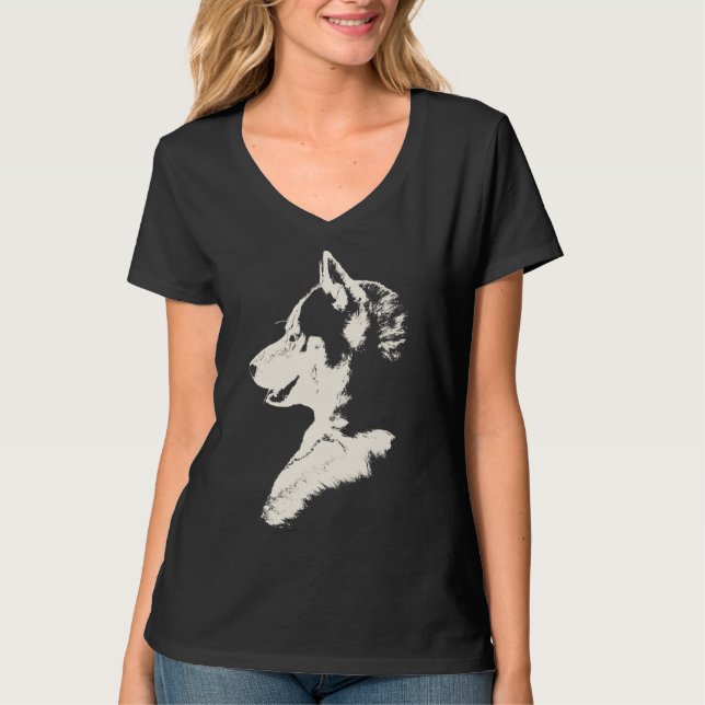 Camisetas para mujer del arte del perro (Anverso)