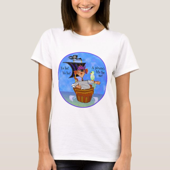 Camisetas para mujer del pirata (Anverso)