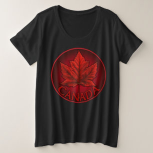 Camisetas para mujeres de hoja de arce de Canadá -