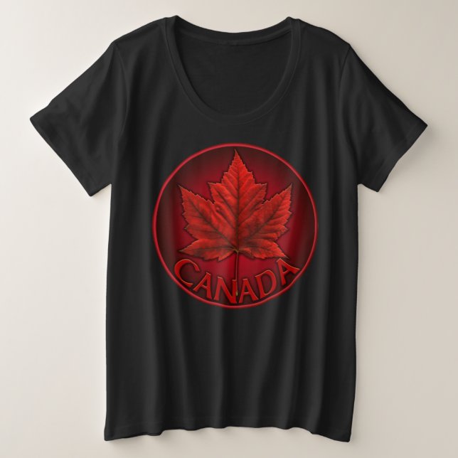 Camisetas para mujeres de hoja de arce de Canadá - (Anverso del diseño)