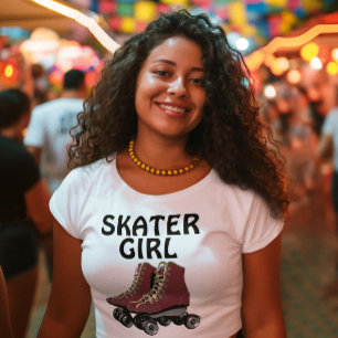 Camisetas para mujeres en patinaje sobre ruedas, C