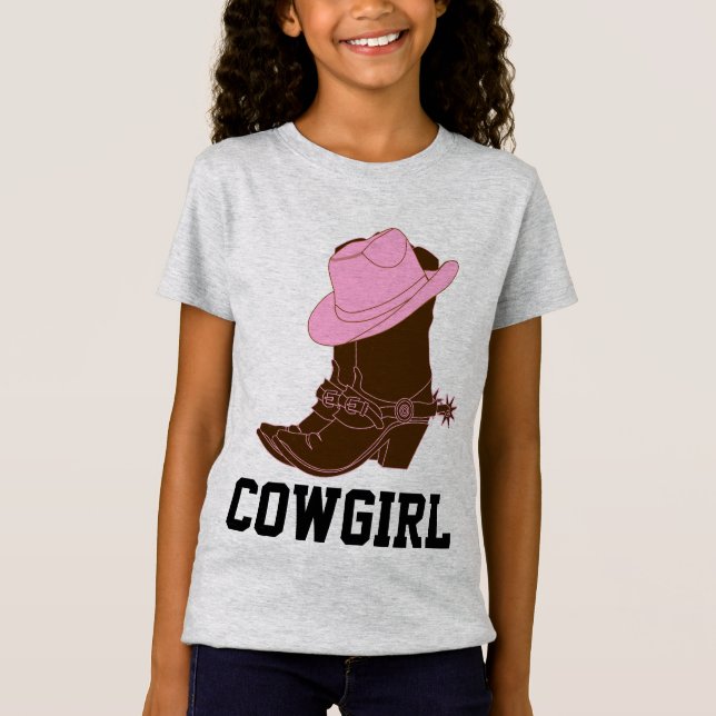 Camisetas para niñas COWGIRL (Anverso)