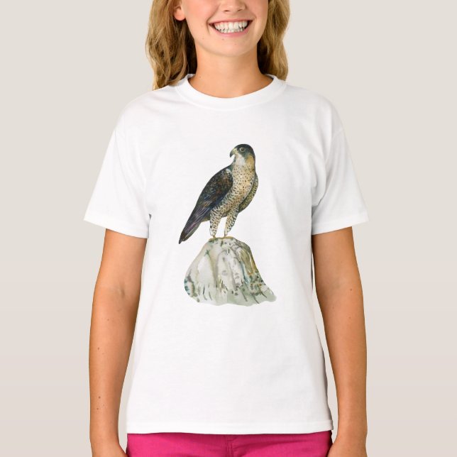 Camisetas para niñas de halcón peregrino (Anverso)
