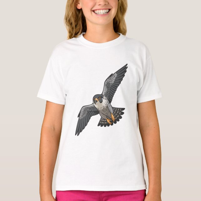 Camisetas para niñas de halcón peregrino (Anverso)