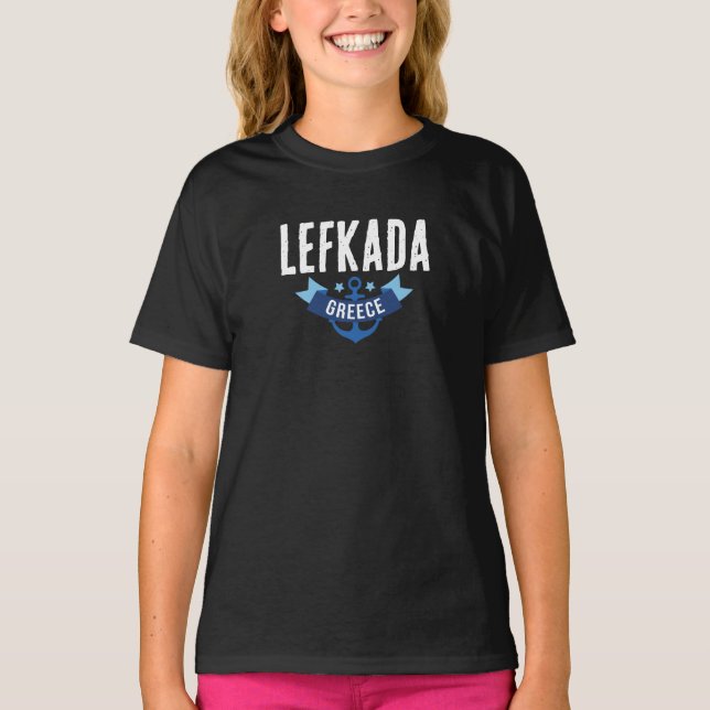 Camisetas para niñas de Lefkada Grecia (Anverso)