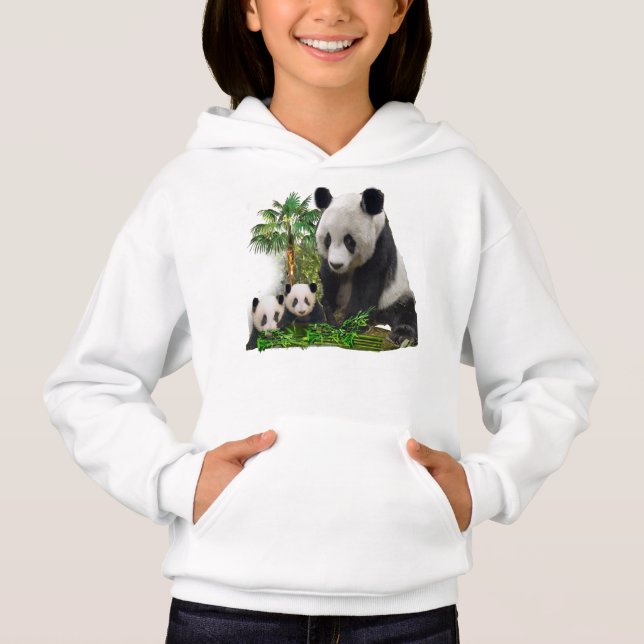 Camisetas para niñas de osos panda (Anverso)