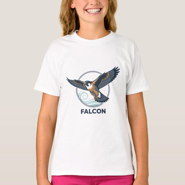 Camisetas para niñas halcón peregrino (Anverso)