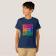 Camisetas para niños añaden plantilla de foto azul (Anverso completo)