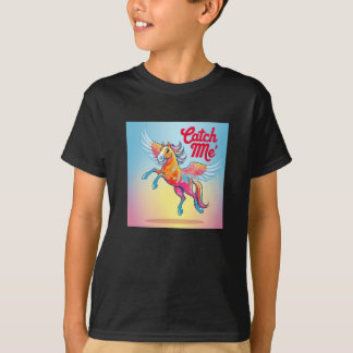 Camisetas para niños diseñan tema de caballo volad