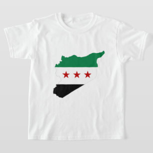 Camisetas para niños - mapa de siria - Bandera de 
