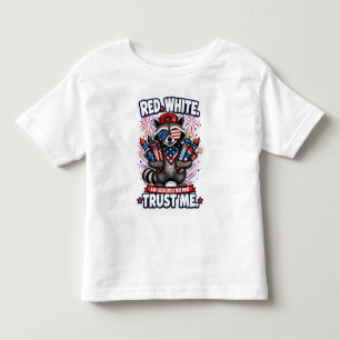 Camisetas para niños pequeños de Mapache de Fuegos