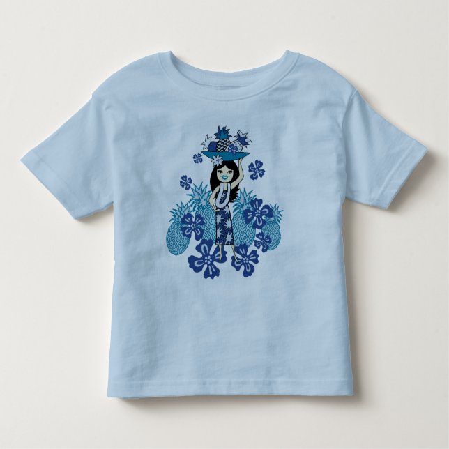 Camisetas para niños y niños de la piña Luau (Anverso)