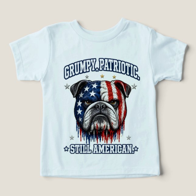 Camisetas Patrióticas Gruñones del 4 de Julio para (Diseño delantero )