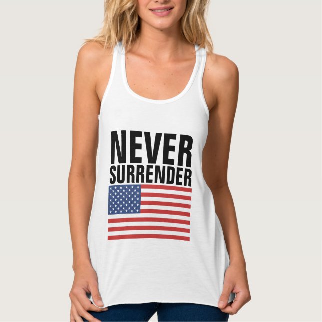 CAMISETAS PATRIÓTICAS NUNCA RENDIRSE (Anverso)