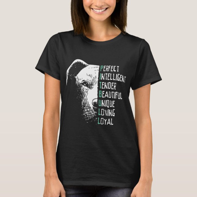 camisetas perfectas del perro del pitbull (Anverso)
