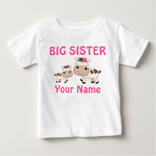 Camisetas personalizadas Big Sister Cow