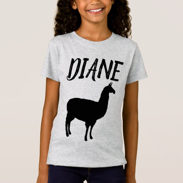 Camisetas PERSONALIZADAS CHICAS LLAMA (Anverso)