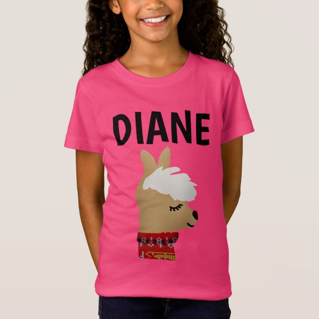 Camisetas PERSONALIZADAS CHICAS LLAMA (Anverso)