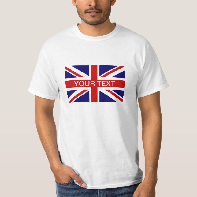 Camisetas personalizadas con la bandera británica (Anverso)