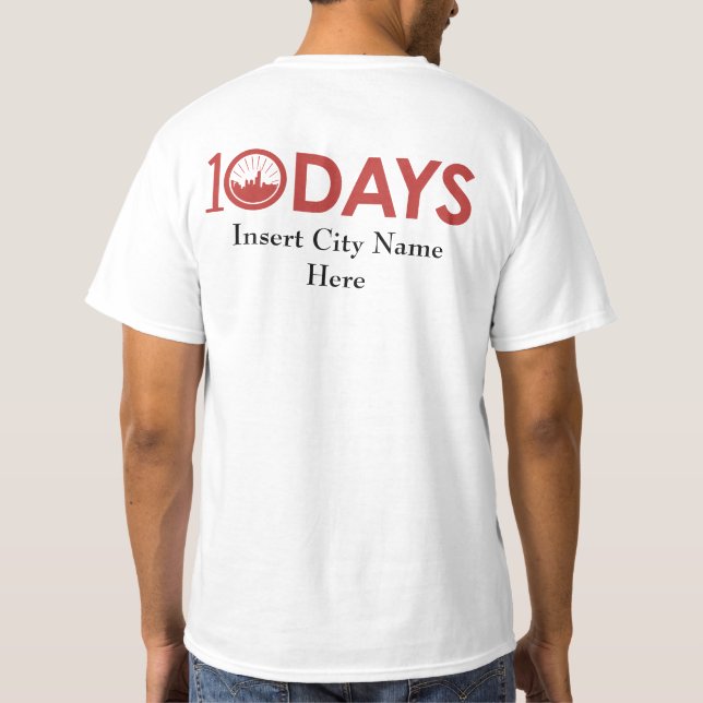 Camisetas personalizadas de 10 días  (Reverso)