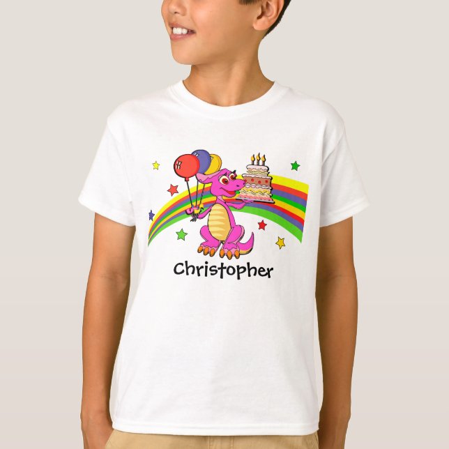 Camisetas personalizadas de dinosaurios para niños (Anverso)