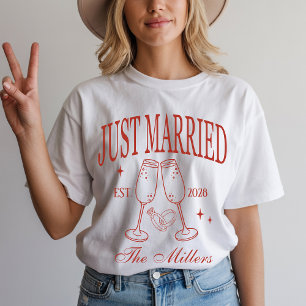 Camisetas personalizadas de luna de miel para novi