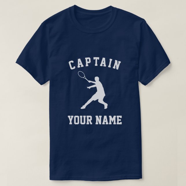 Camisetas personalizadas de tenis para capitán (Diseño del anverso)