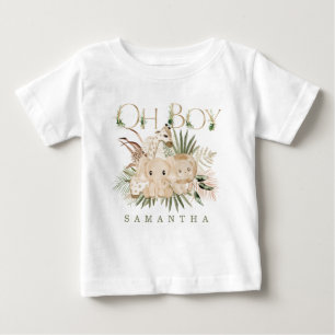 Camisetas personalizadas para bebé de safari