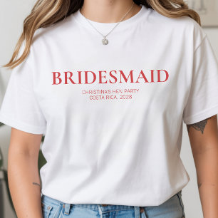 Camisetas personalizadas para la fiesta de soltera