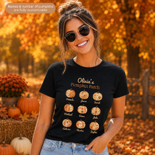 Camisetas personalizadas para mujeres de calabaza