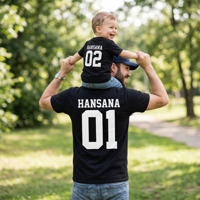 Camisetas personalizadas para papá y bebé - a jueg (Custom Dad and Baby Shirts - Matching
)