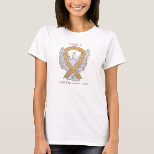 Camisetas Personalizados de Amber Awareness Ribbon
