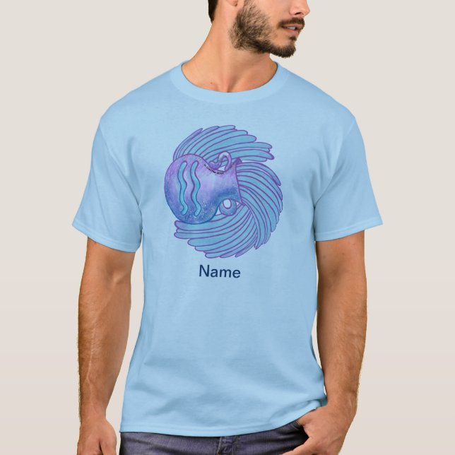 Camisetas personalizados de cumpleaños Aquarius (Anverso)