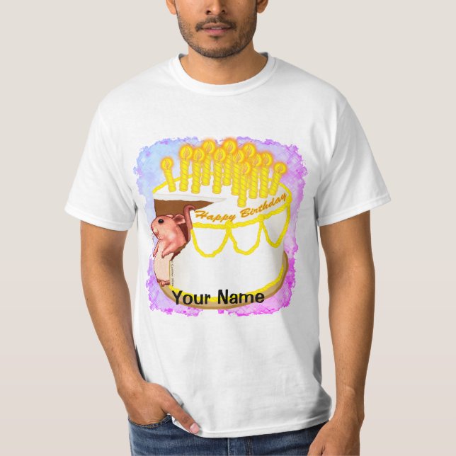 Camisetas personalizados de cumpleaños de la paste (Anverso)