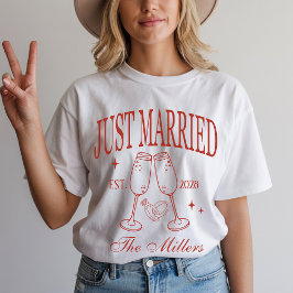 Camisetas personalizados de luna de miel de novia 