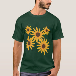 Camisetas pintadas con girasoles amarillos
