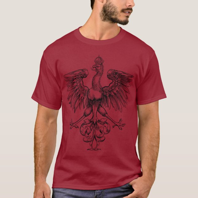 Camisetas polacas del arte de Eagle del vintage (Anverso)