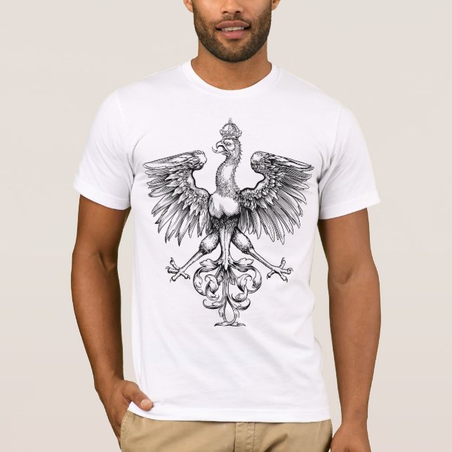 Camisetas polacas del arte de Eagle del vintage (Anverso)