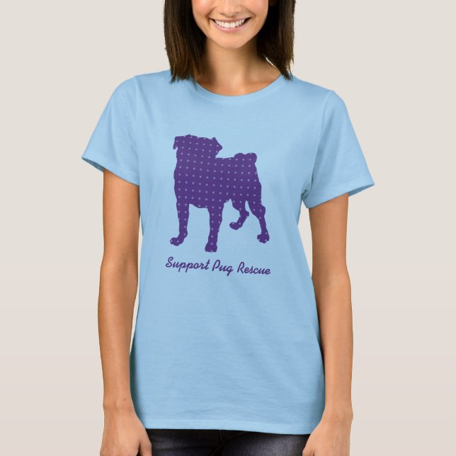 Camisetas púrpuras de Puggy del rescate del barro (Anverso)