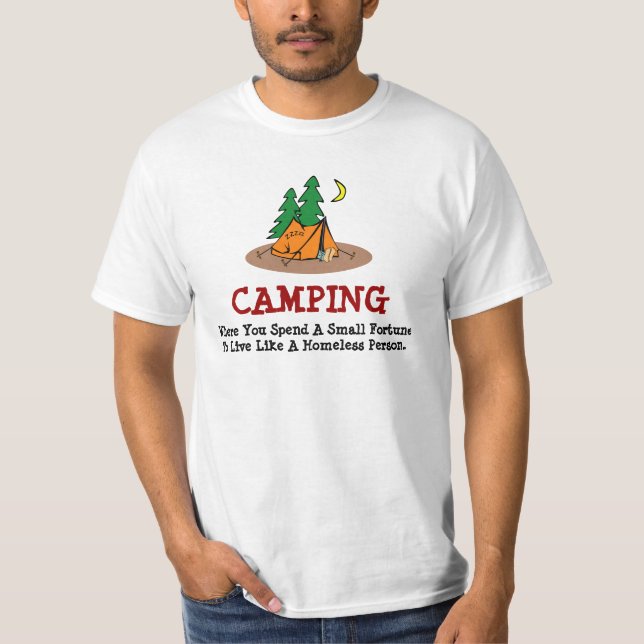 Camisetas que acampa divertido (Anverso)