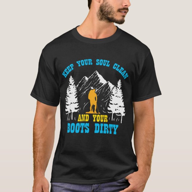 Camisetas que camina y que acampa divertido para (Anverso)