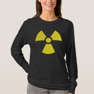Camisetas radiactivas de la oscuridad del símbolo