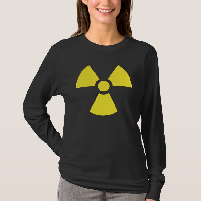 Camisetas radiactivas de la oscuridad del símbolo (Anverso)