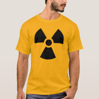 Camisetas radiactivas del símbolo