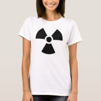 Camisetas radiactivas del símbolo