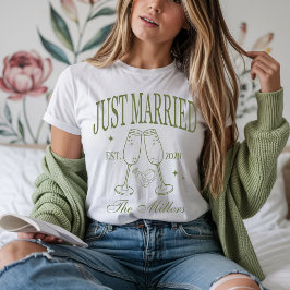 Camisetas recién casados, Personalizado de novia y