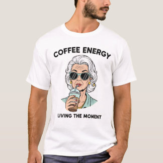 Camisetas Retro Chic Mujer Mayor Café Helado